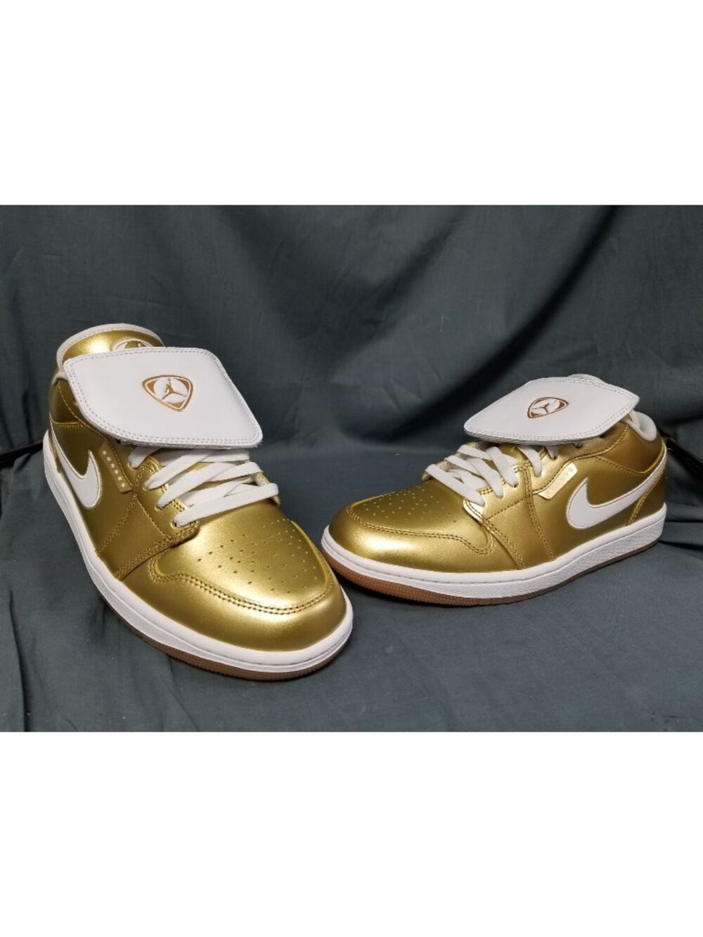 Jordan 1 Low Gold Tiempo IR2304 703 Women"s Size 9.5 NEW NO BOX!